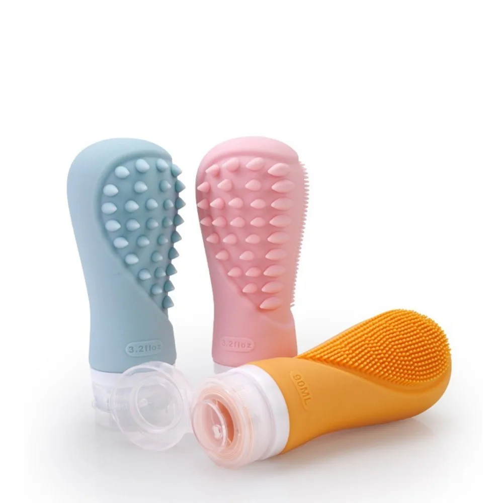 

90ml Silicone Travel Bottles Leakproof Refillable TSA Approved for Shampoo Conditioner Shower Gel Portable Squeeze Tubes