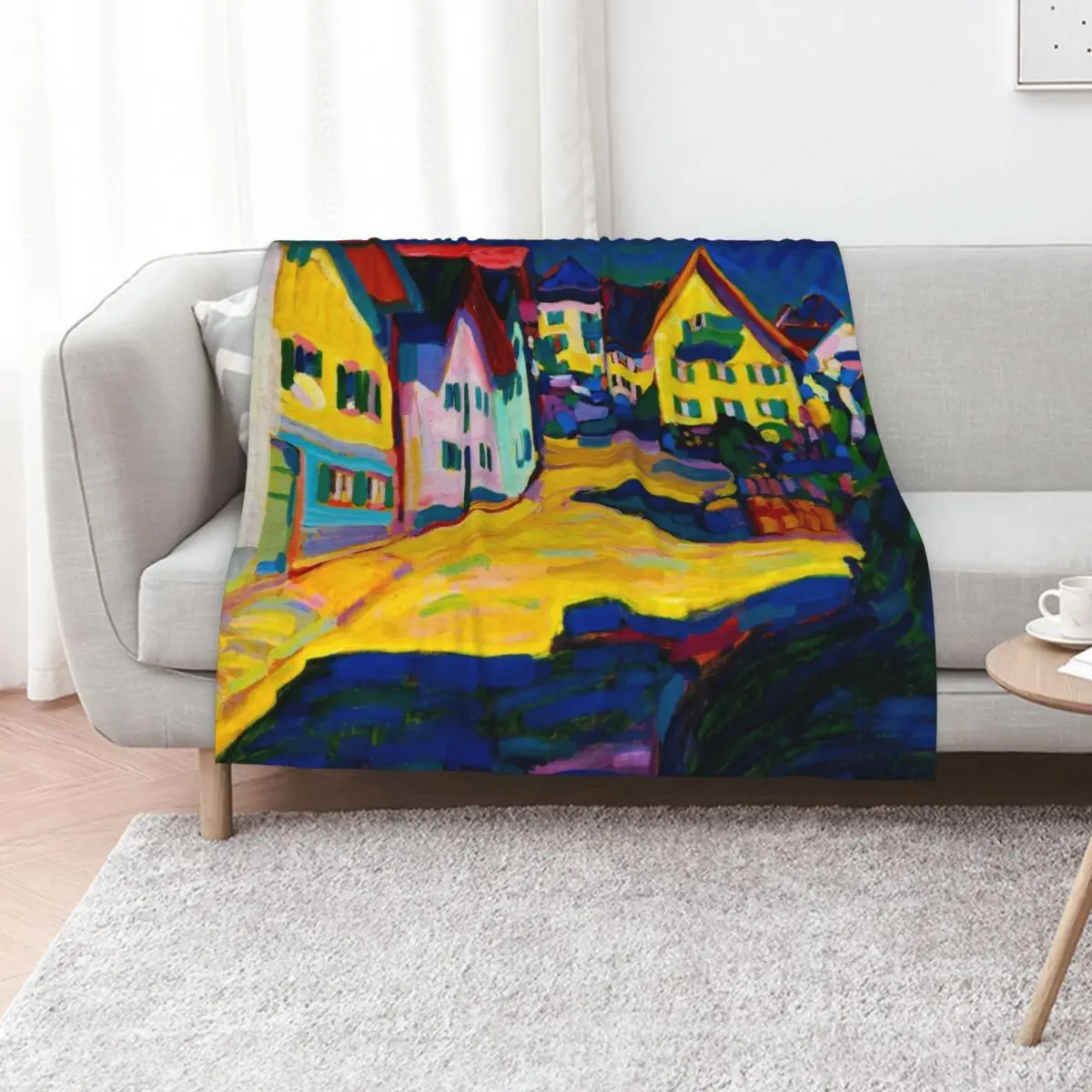 

Houses at Murnau by Kandinsky Throw Blanket decorative Warm for sofa Travel Blankets