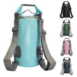 Carbon Fiber Waterproof Swimming Bag Backpack Dry Sack 5/10/15/20/30L Floating Dry Gear Bag For Boating Fishing Rafting Swimming