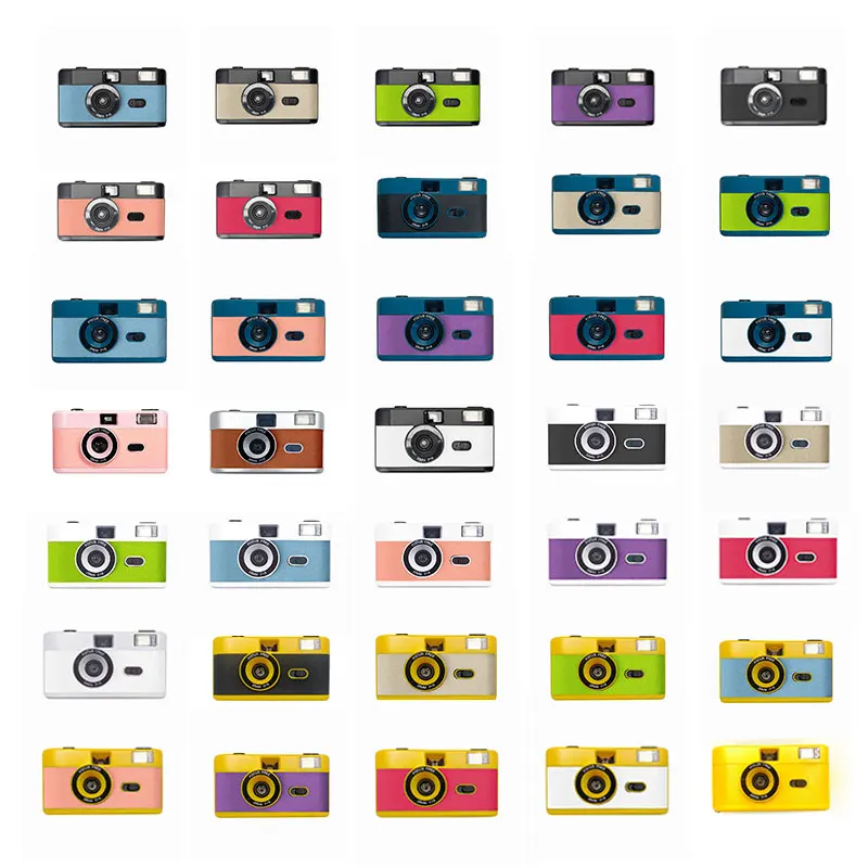 35mm Film Camera Reusable, Compatible with 35mm Color Negative or B/W Film, Non-Disposable Camera with Flash