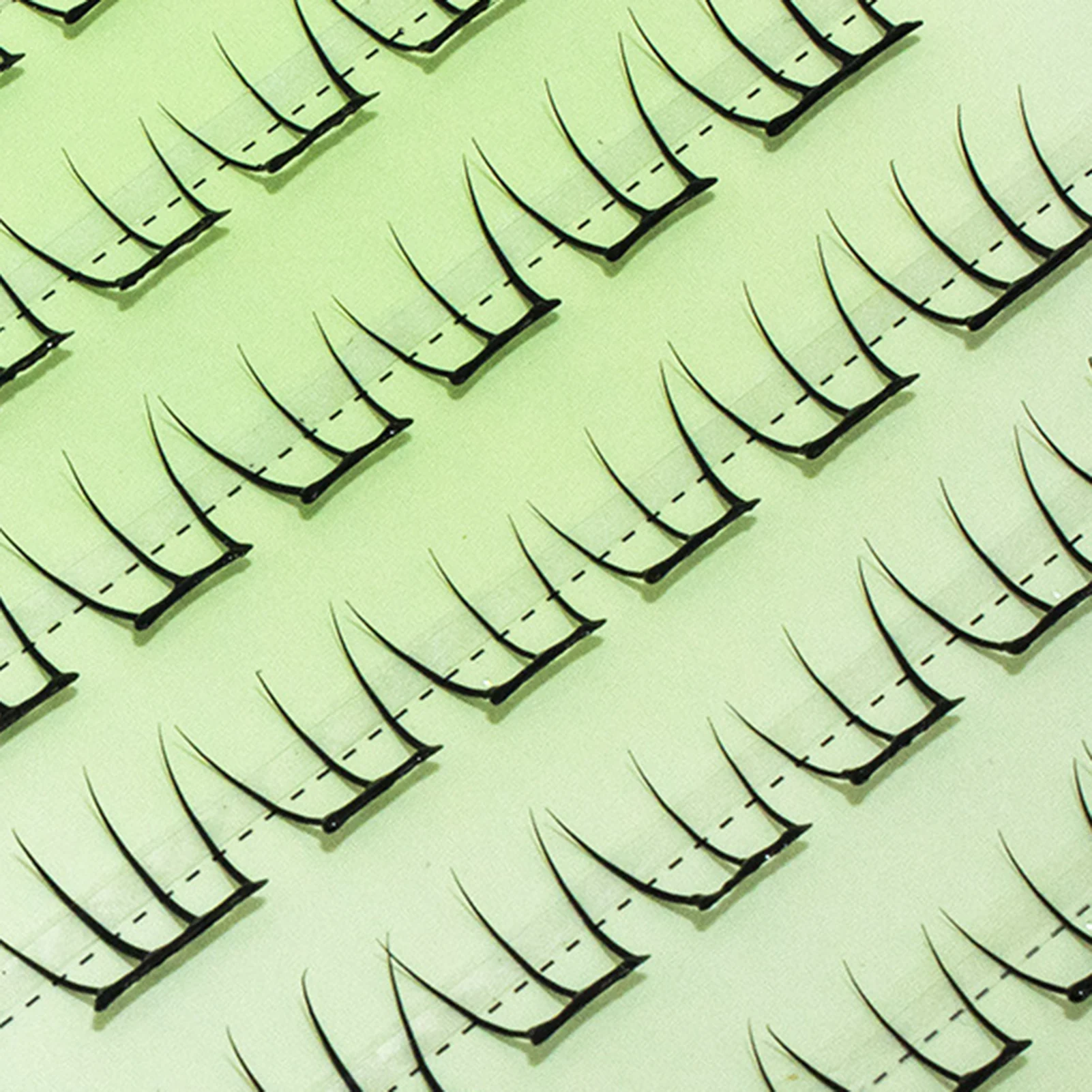 DIY 만화 속눈썹 붙이는 속눈썹 한국 스타일 노글루 내추럴 소프트 인조 속눈썹 연장 W형 글루 프리 속눈썹 메이크업