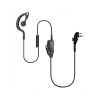Earhook with Microphone, Surveillance Headset, Compatible with HYT Hytera, PD502, PD562, BD502, TC-508 and TC, 1 Wire