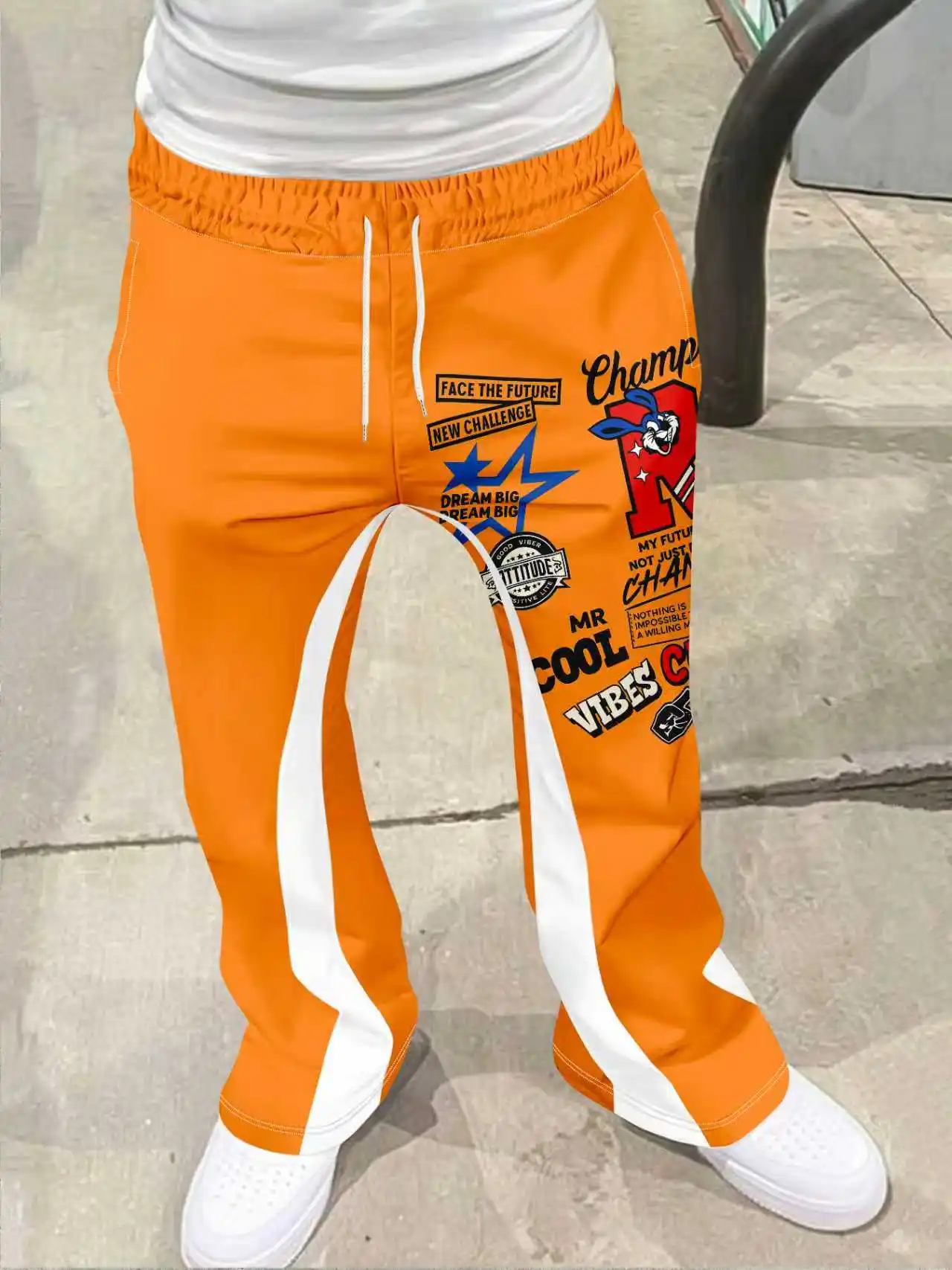 

Y2k расклешенные брюки мужские свободные брюки с 3D принтом повседневные спортивные штаны со средней талией спортивная женская одежда уличная одежда винтажные брюки в стиле хип-хоп