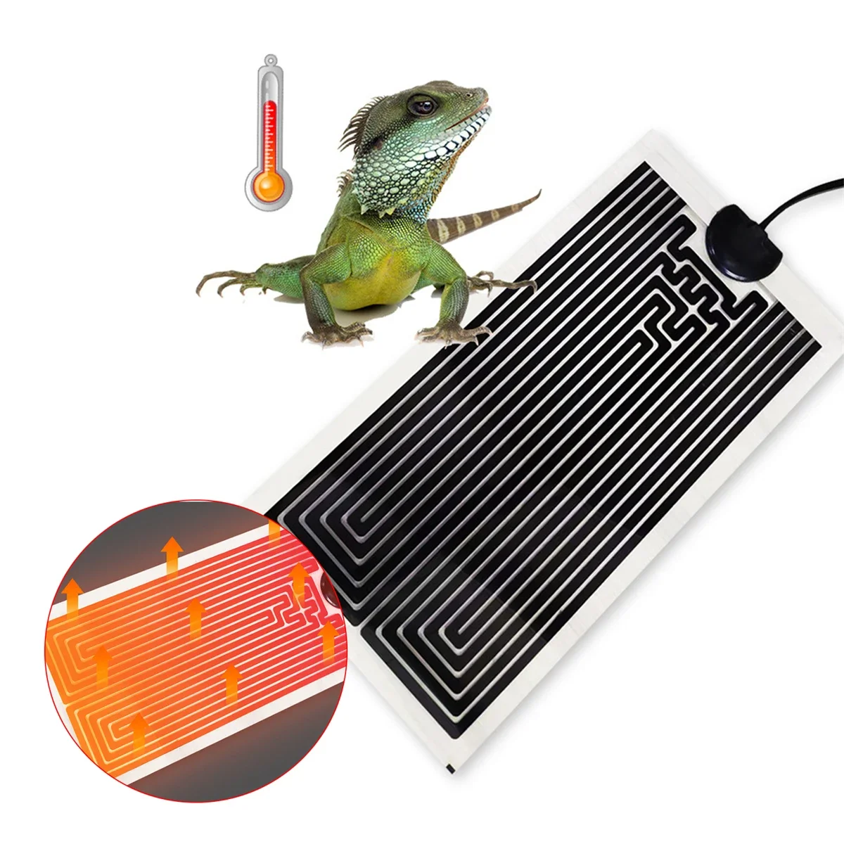 1Pc Reptile Heating Mat 5/7/14/20/28/35/40/45W Turtle Lizard Horned Insulation Frog Breeding Box Fish Tank Temperature Control