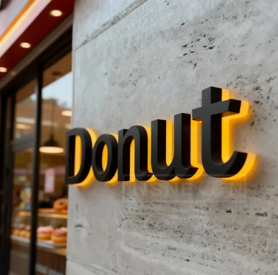 LED Backlit Letter Sign Metal Garage Custom Wall Neon Light Letters Advertising Storefront Logo Luminous Signs Illuminated Brand