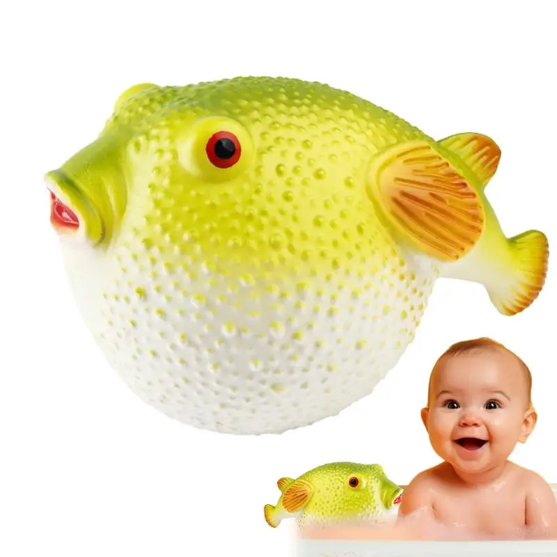 Soft Rubber Puffer Fish Puffer Fish Stretch Sea Animal Figures Ocean Figurines Pufferfish Action Figure Realistic Blowfish Toy