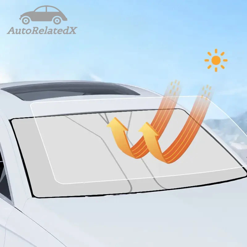 

Car Windshield Sunshade Front Window Sunscreen Sun Visors Heat Insulation Sunshade Parasol for Summer Cooling