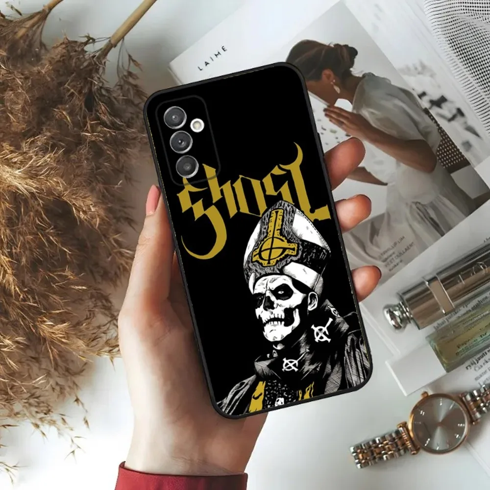 G-Ghost Heavy Metal Band Phone Case For Samsung S24,23,22,30,21,10,9,Ultra,Plus,Lite,FE,5G Black Soft Case