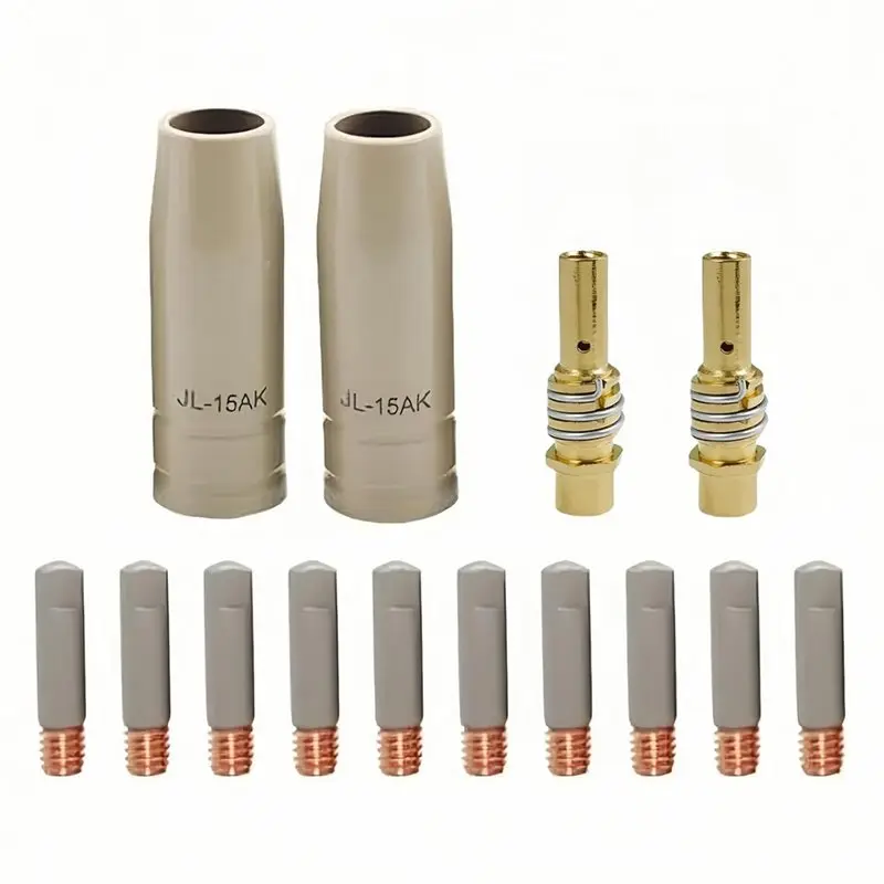أطراف فوهة لحام Mig البديلة AA49 (طلاء غير لاصق)، 14 قطعة MB15 15AK MIG مجموعة ملحقات اللحام (. 030 "مطلي)