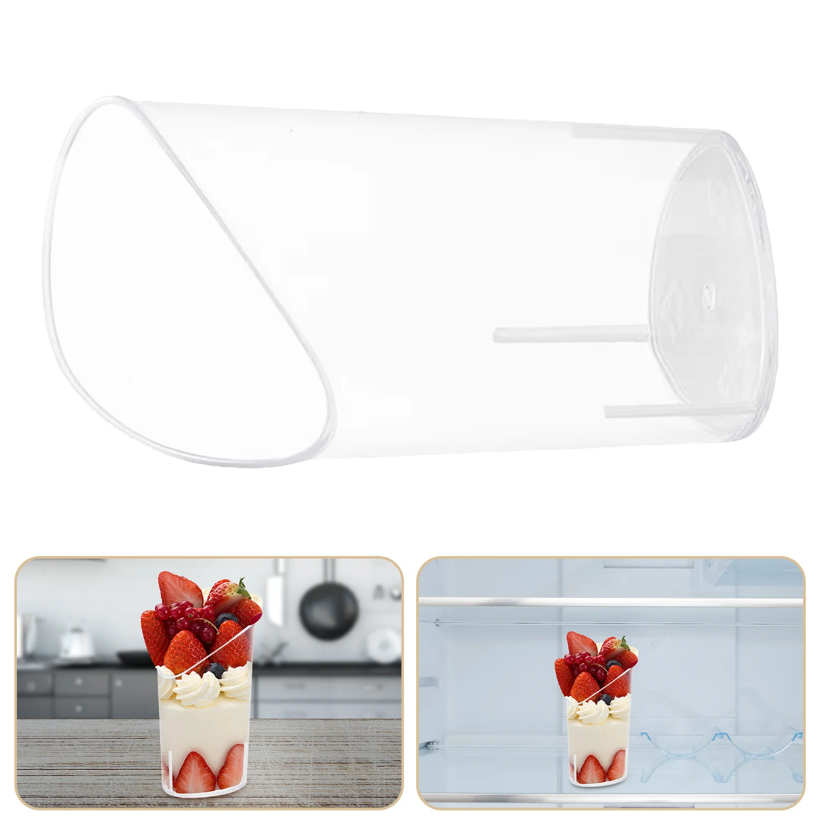 

50pcs Clear Transparent Dessert Oblique Mousse For Party Pudding Jelly Ice Cream Mini Plastic Cups Household Event Supplies
