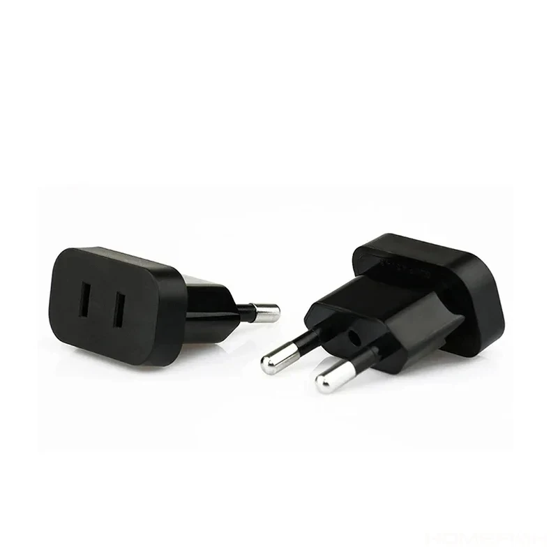 1 Pcs 4.8mm Power Plug Adapter US To EU Euro Europe Plug Power Plug Converter Travel Adapter Power Converter Outlet