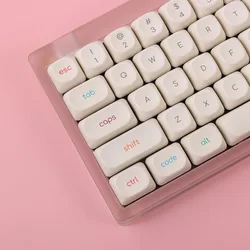 MiFuny Cute Yogurt Theme Round Keycaps Kawaii Dog/Cat 129 Key PBT MOA Profile Keycap for Mechanical Keyboard Gaming Accessories