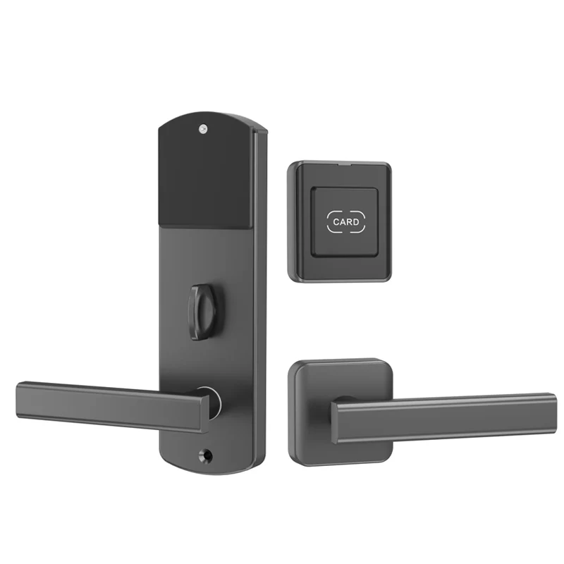 Door handle lock hotel door lock with IC card board for hotel room access security