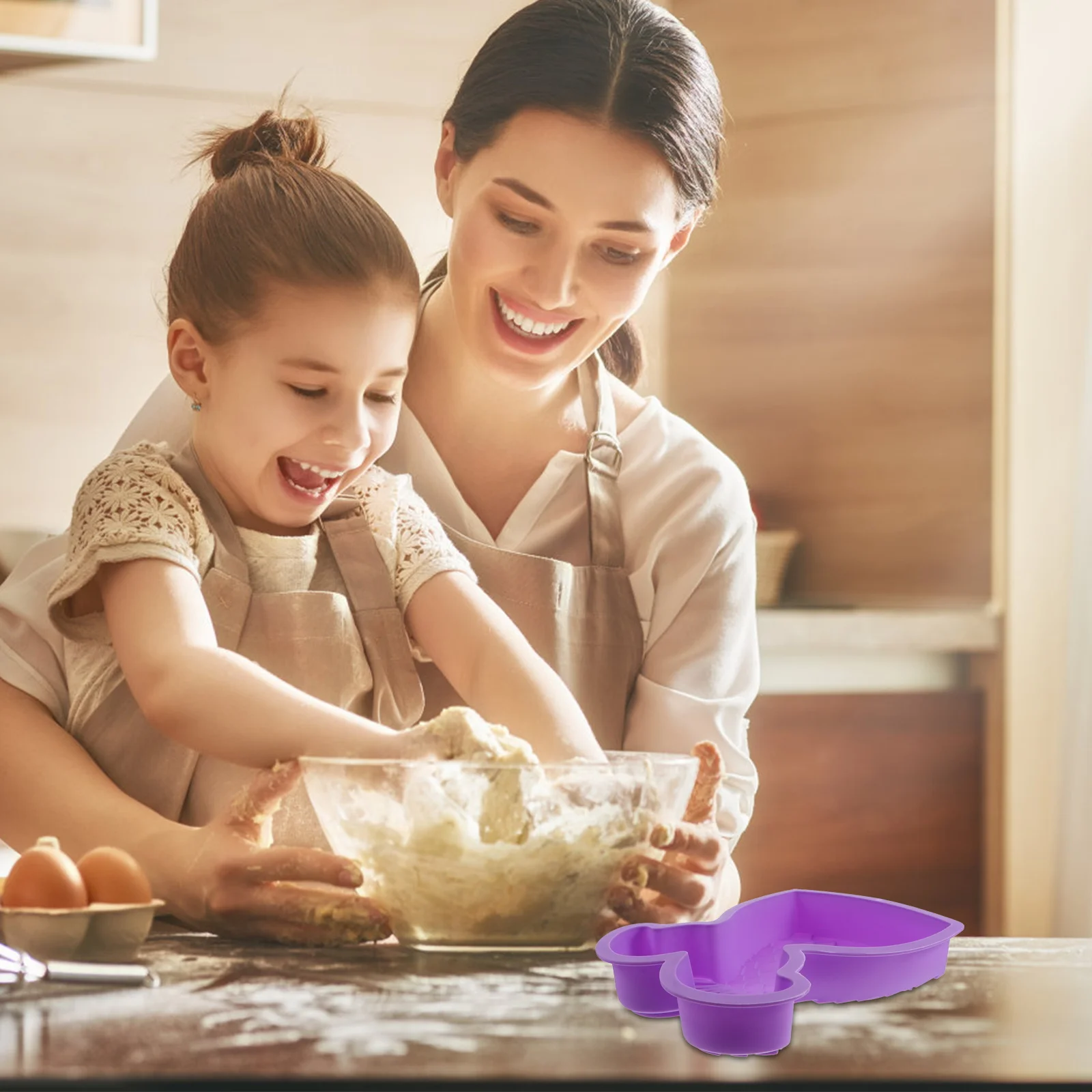 

Silicone Bakeware Cake Pan Mermaid Shaped Baking Molds Oven Tray Non Stick Food Grade Safe High Temp Easy Clean