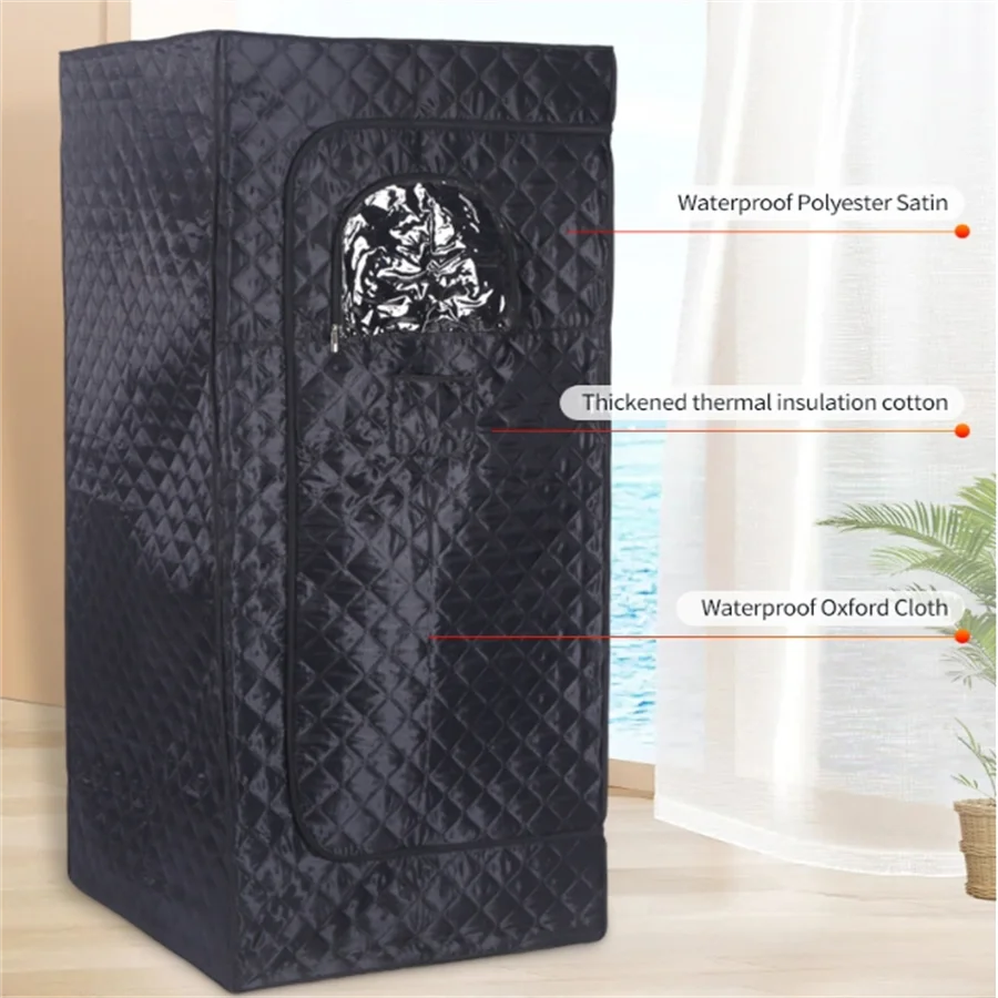 Sauna a vapore portatile, scatola per sauna domestica personale per tutto il corpo, sauna interna per il rilassamento domestico con grande generatore di vapore da 4 litri 1600 W