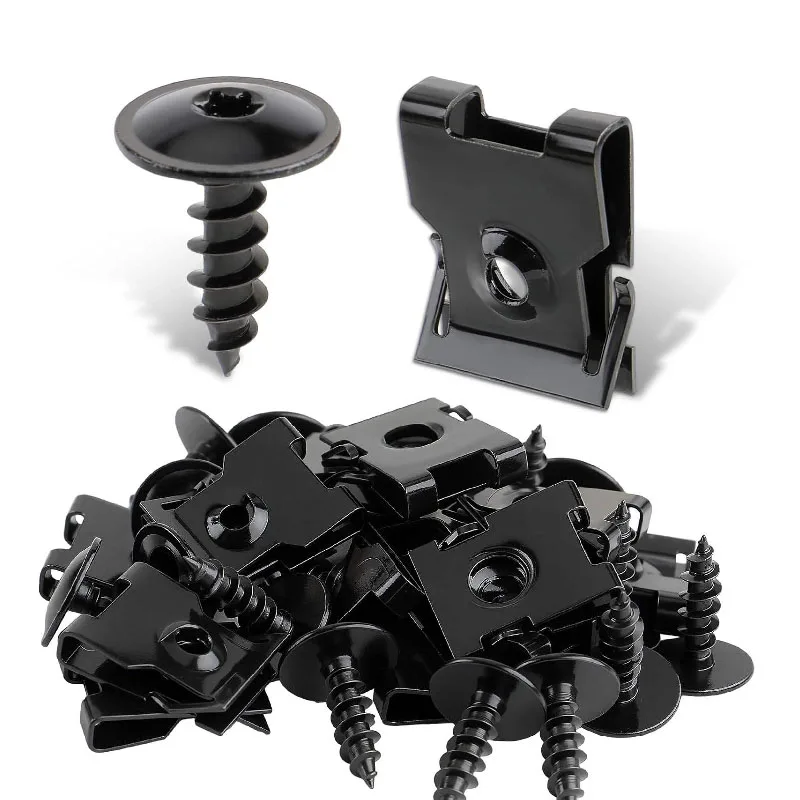 Automotive Self Tapping Screw Fasteners U-shaped Metal Washers And Threaded Clips Bumper Arches Mudguards Automotive Accessories