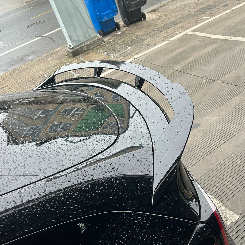 Carbon Fiber Rear Turbo Spoiler For Tesla 2023 Model Y Trunk Car Sport Wings Black Carbon Exterior 2021-2023 Tuning Accessories