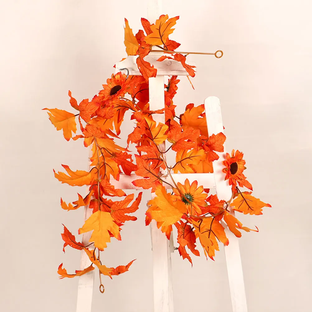 

1.7M Artificial Maple Leaf Hanging Vine Garland Fall Decor Thanksgiving Pendant