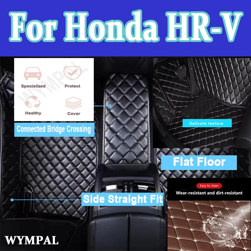 

Luxury Car Floor Mat For Honda HR-V e:HEV e:NS1 e:NP1 e:Ny1 RV5 RV6 HRV Vezel 2022-2024 Electric Version Mats Car Accessories