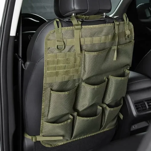 Imagen 2 del producto Organizador de almacenamiento para asiento de coche, bolsa de almacenamiento para asiento trasero, bolsas colgantes de camuflaje táctico, bolsillo para guardar y orden, accesorios interiores