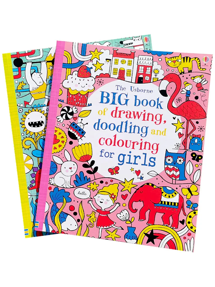 【Graffiti color book】English Drawing Creative Graffiti Coloring Book Children's Painting Book Art Painting Book