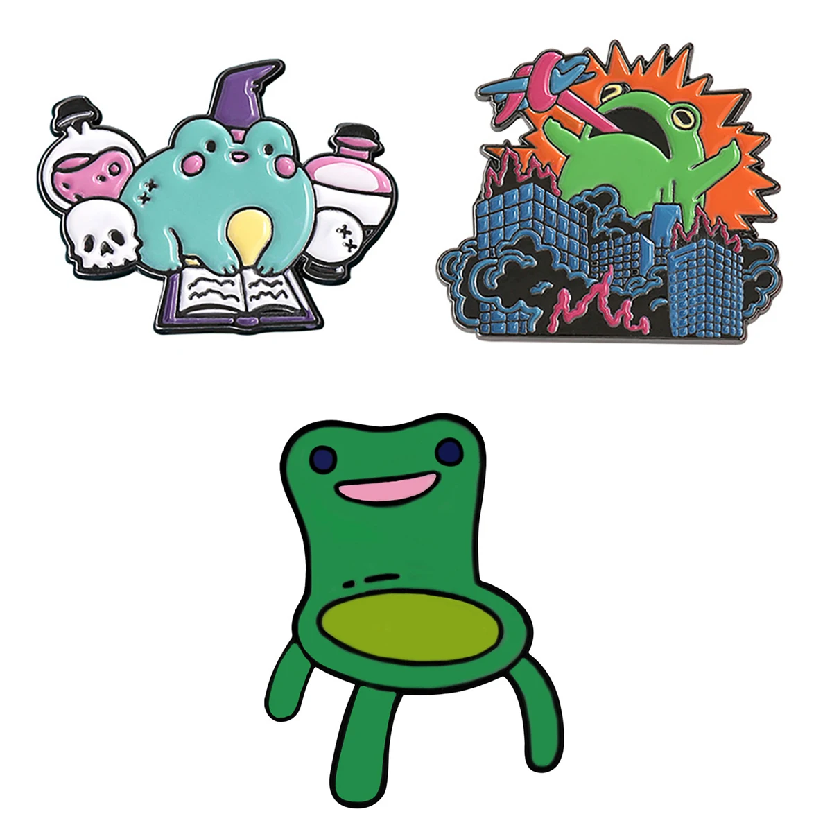 

Chair Frog Magic Small Potion Frog Brooch Monster Frog Brooch Clothing Backpack Alloy Brooch Badge Enamel Lapel Pins Wholesale