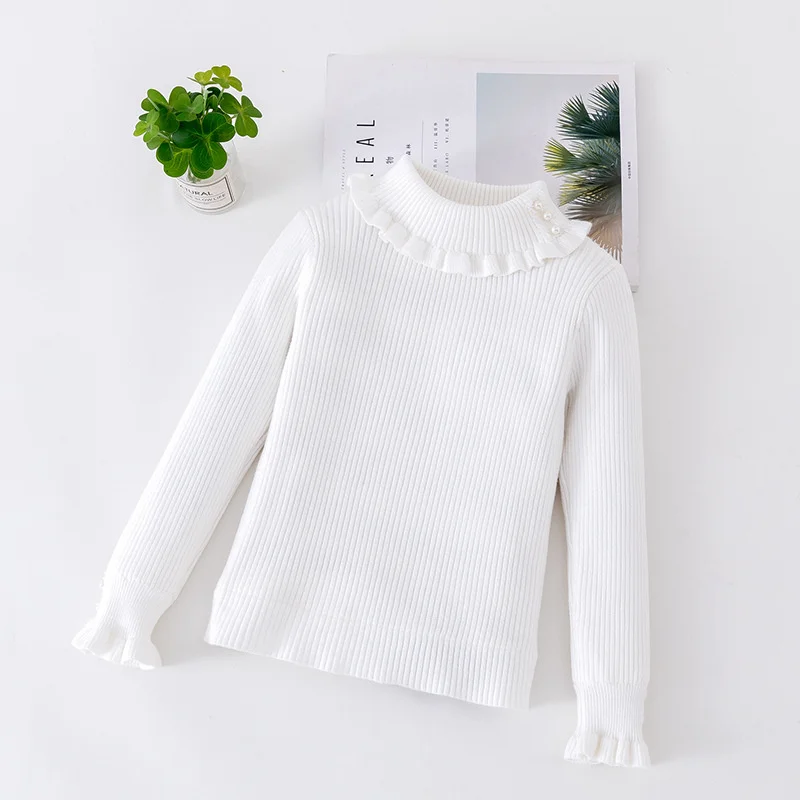 Bild 4: Mädchen Verdickte Pullover kinder Winter Strick Jumper Kinder Fashion Solid Pullover Teenager Herbst Verdickte Kleidung 3-12Y