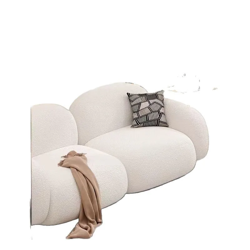 sofa living room small apartment straight row simple Nordic clothing store reception Internet celebrity sofa double