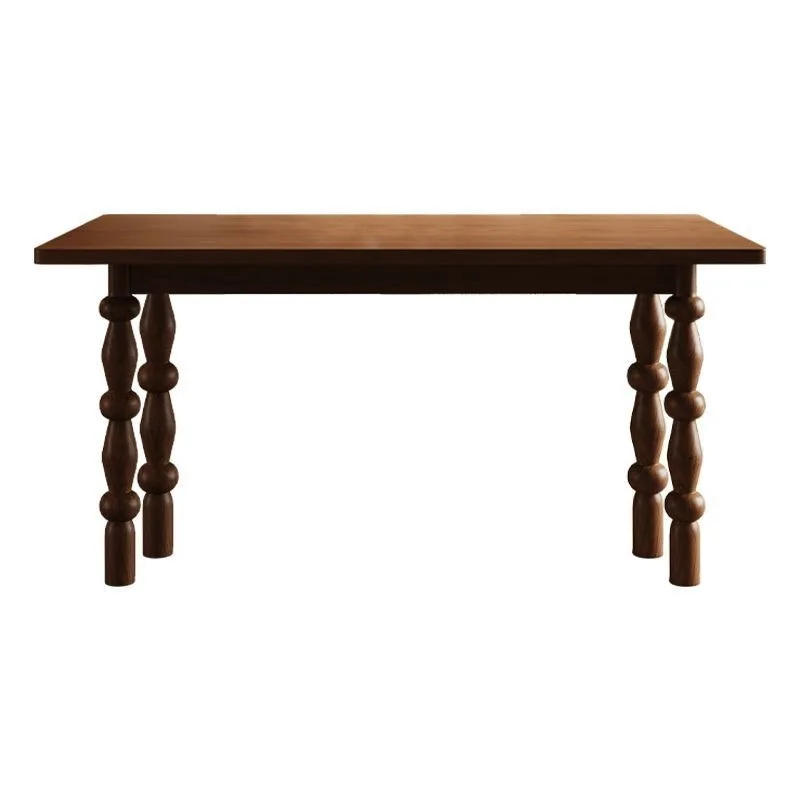 

solid wood dining table, Nordic small apartment rectangular home retro desk