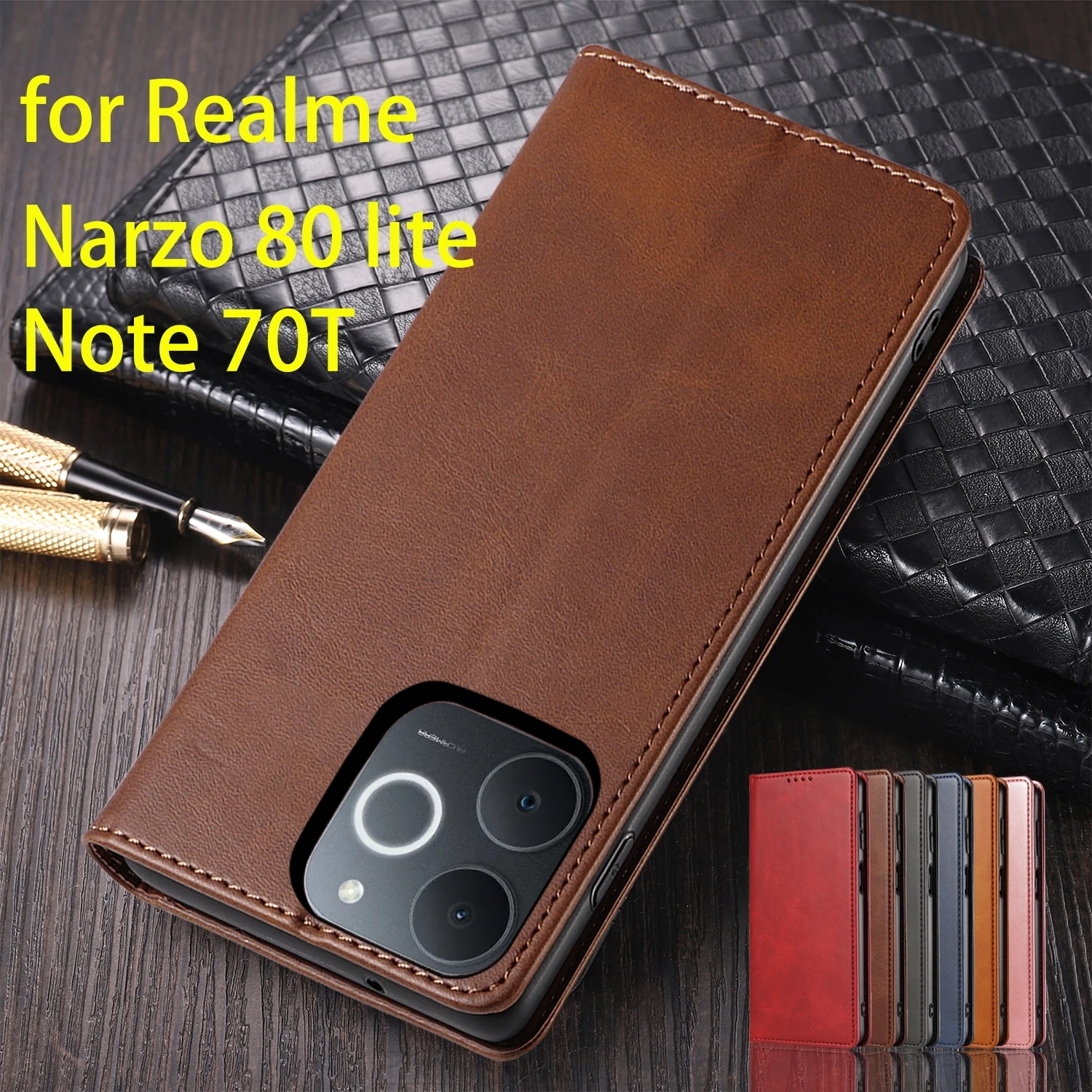 

Leather Case for OPPO Realme Note 70T 4G / Narzo 80 lite 4G Flip Case Holster Magnetic Attraction Cover Wallet Case Fundas Coque