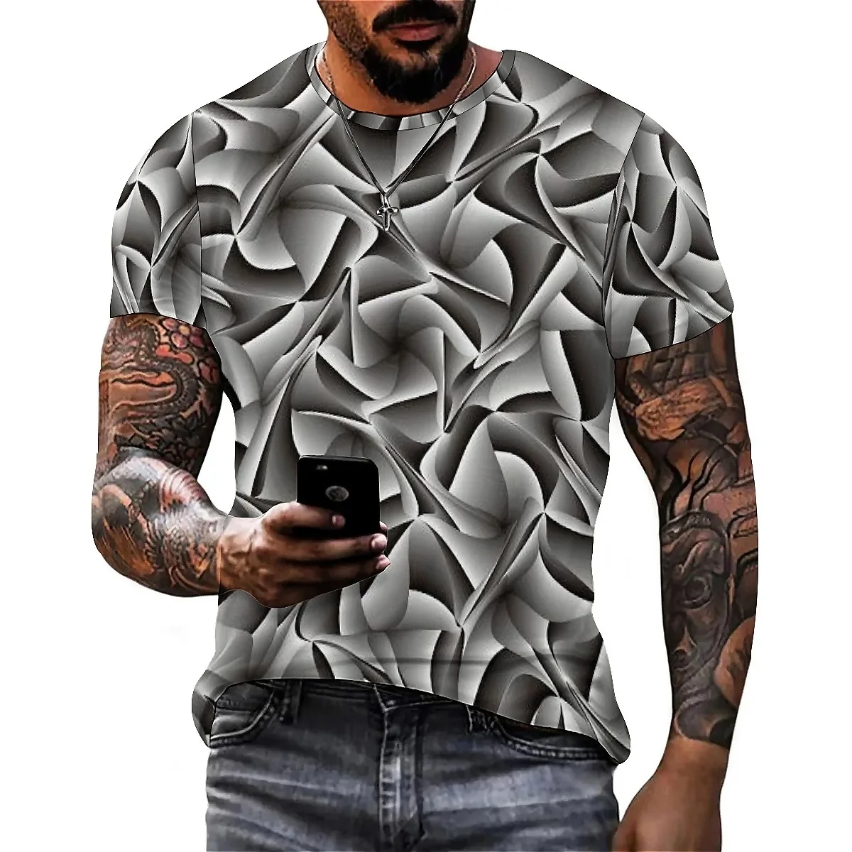 2026 New Style Outdoor Adventure Men's Custom Your Photo/Logo Wholesale Men's T-Shirt Top
