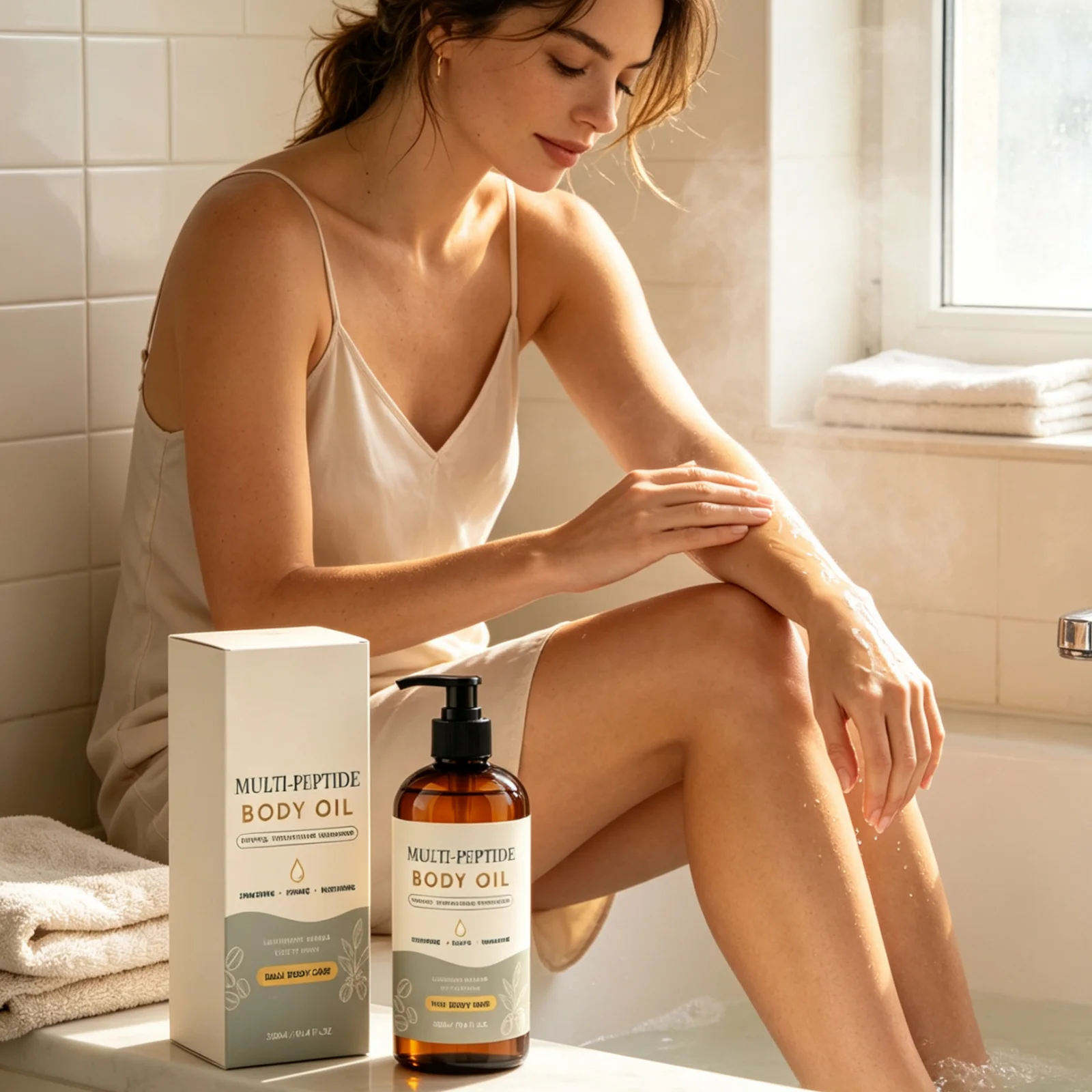 Body Moisturizing Oil Deep Nourishing Skin Firming Smoothing Anti Sagging Improve Drying Fast Absorption Body Massage Oil 300ml