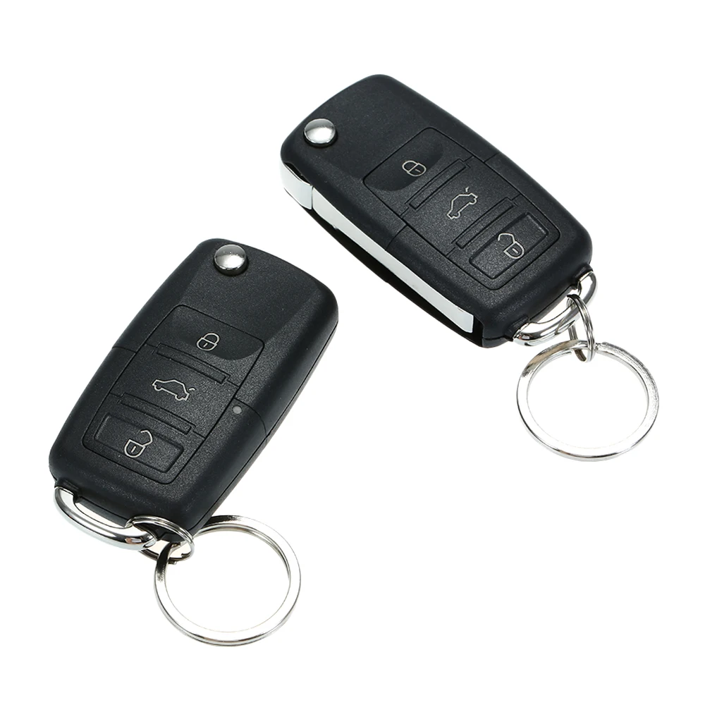 Universal Car Door Lock Trunk Release Keyless Entry System Central Locking Kit With Remote Control LED Connection Wire