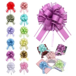 5pcs Snow Yarn Pull Bow Ribbon Bow for Cars Birthday Christmas Presents Gift Decoration Ribbon Wedding Pull Flower اكواب ديزني