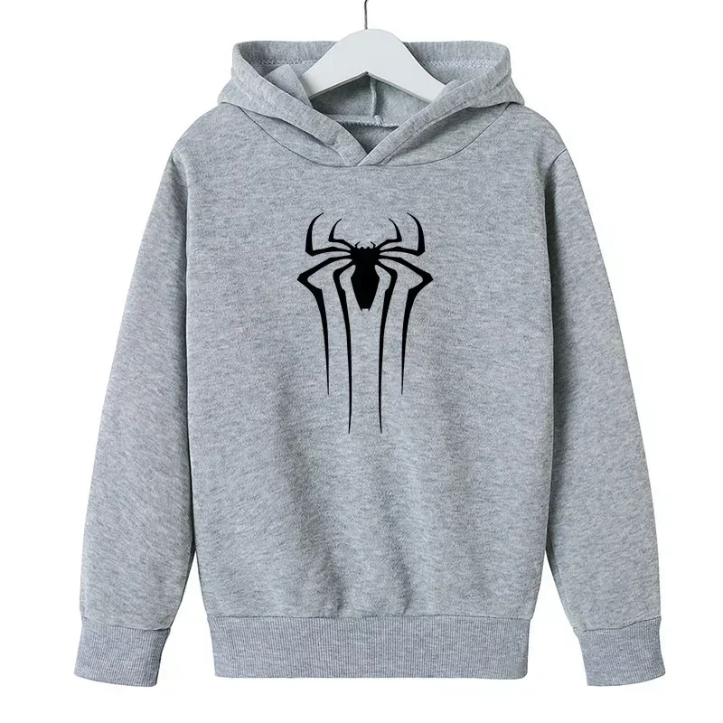 2024 New Autumn Marvel Spider Printed Children Hoodie Fashionable 2-14 Years Kid Boy Girl Kid Baby Clothing Sweatshirt Pullover