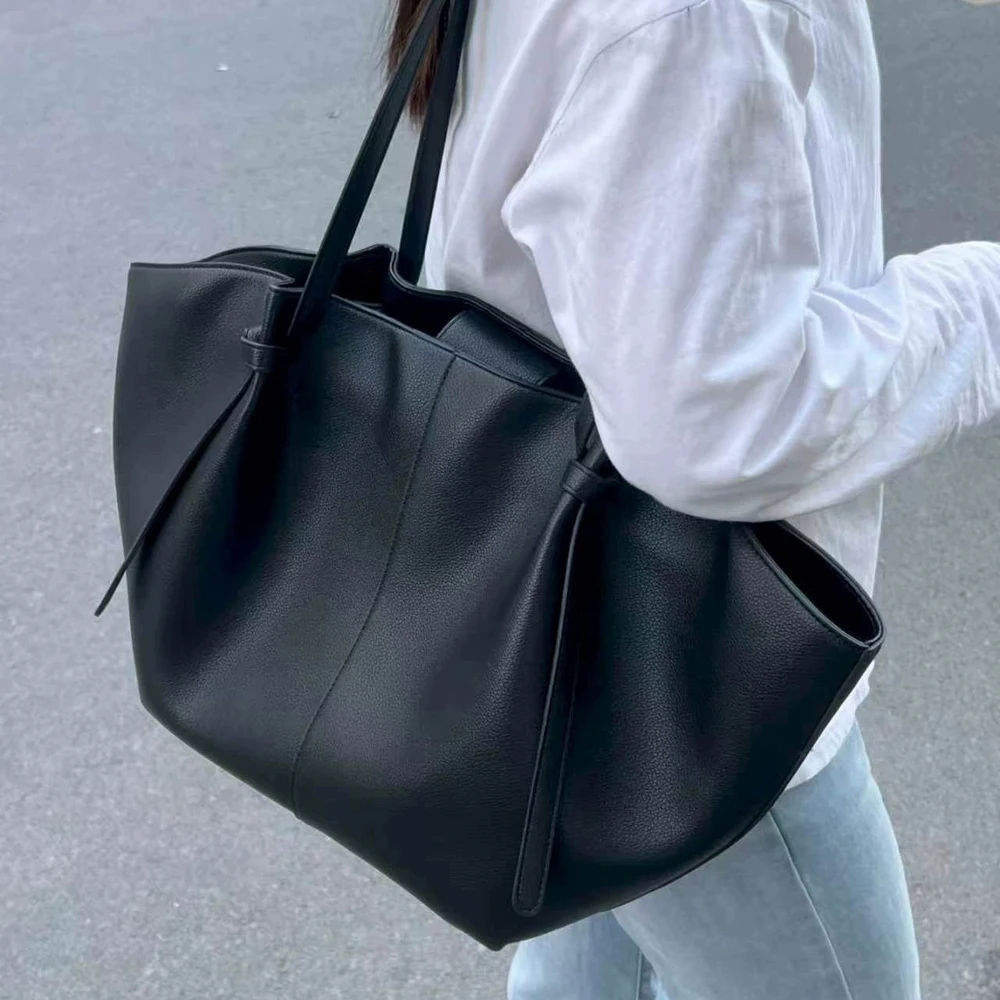 Luxury Large Capacity Women Tote Bag, Minimalist Commuter Shoulder Bag, European American Style for Cross-border