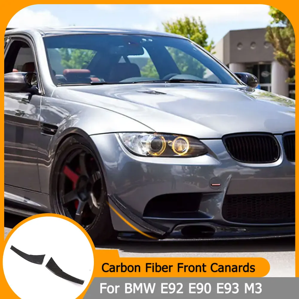 

Carbon Fiber Car Front Bumper Lip Splitters for BMW 3 Series E92 E90 E93 M3 Non M Sport 2 Door 4 Door 2007-2013 Front Canards
