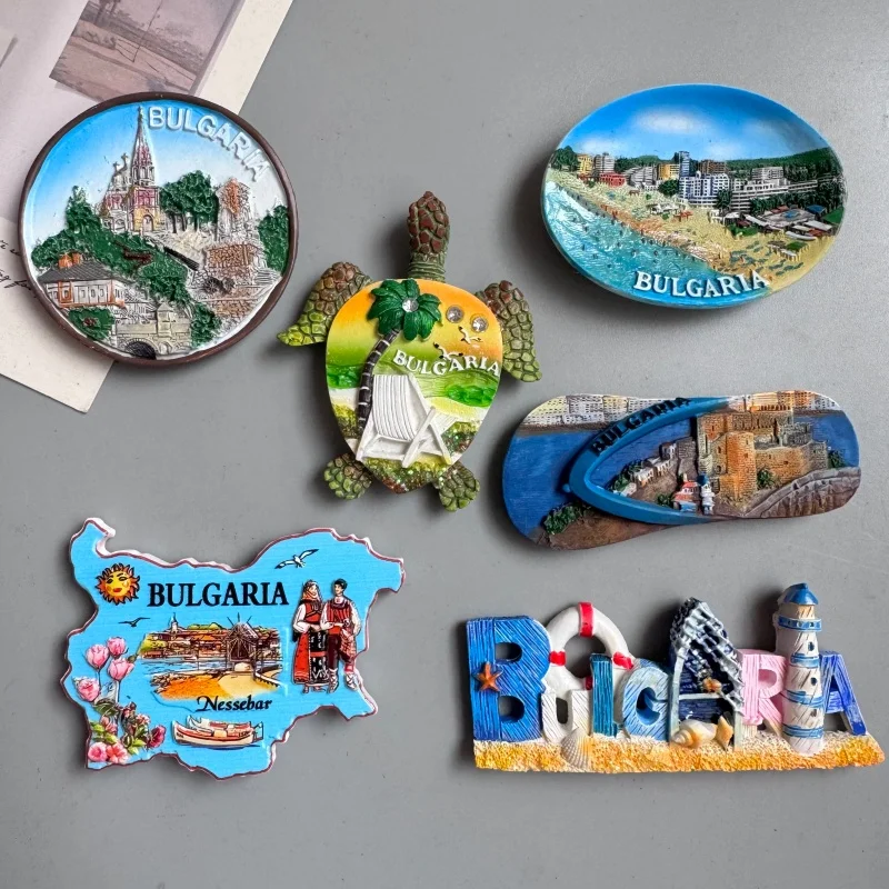 Europe Monaco Bulgaria  Fridge Magnet Tourist Souvenir  Refrigerator Magnets Sticker Imanes Para El Refrigerador Home Decor
