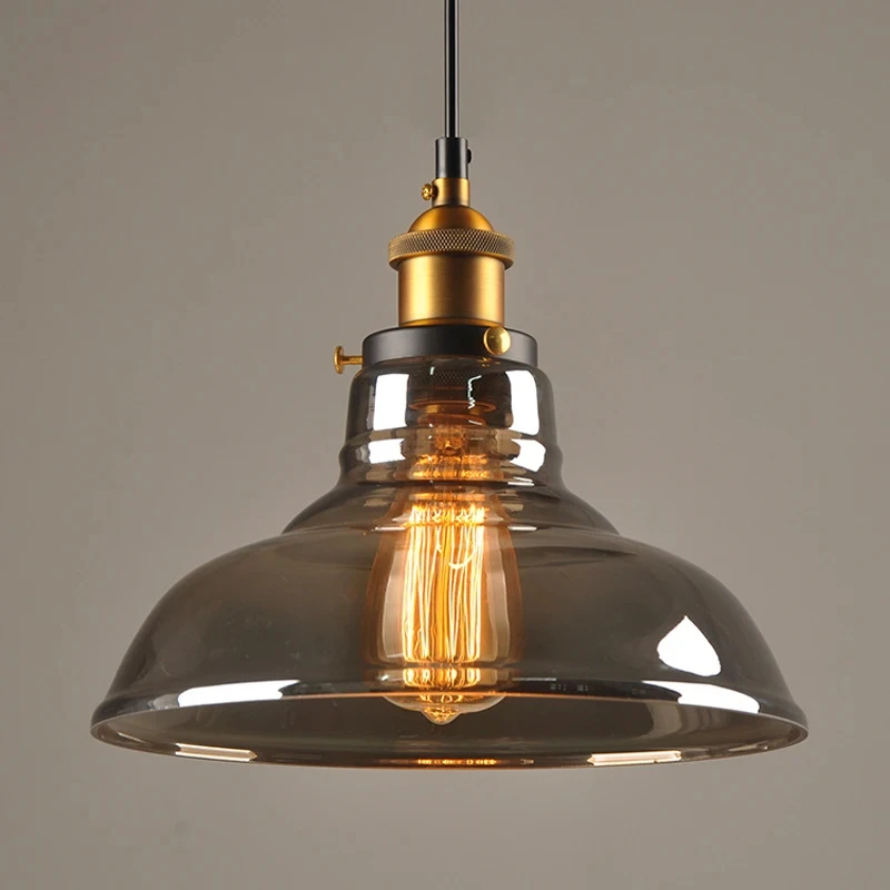 Loft Vintage Pendant Light Fixture Glass Hanging Lamp Dinning room Kitchen Island Home Decoration Bedroom Suspensions Luminaire