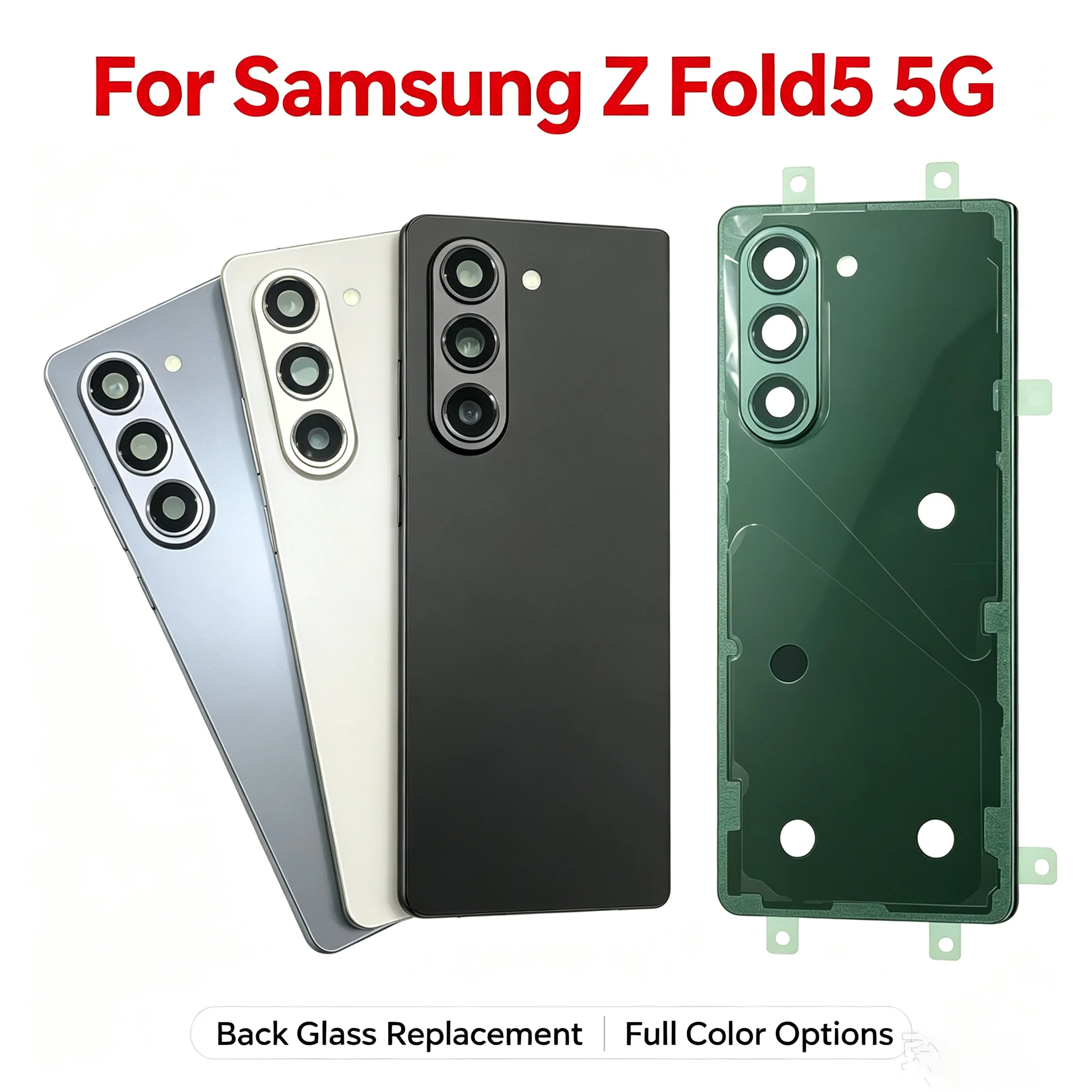 Back Housing Battery Cover For Samsung Galaxy Z Fold5 Back Rear Lid Glass Replacement with Camera Lens For Z Fold 5 F946B F946U