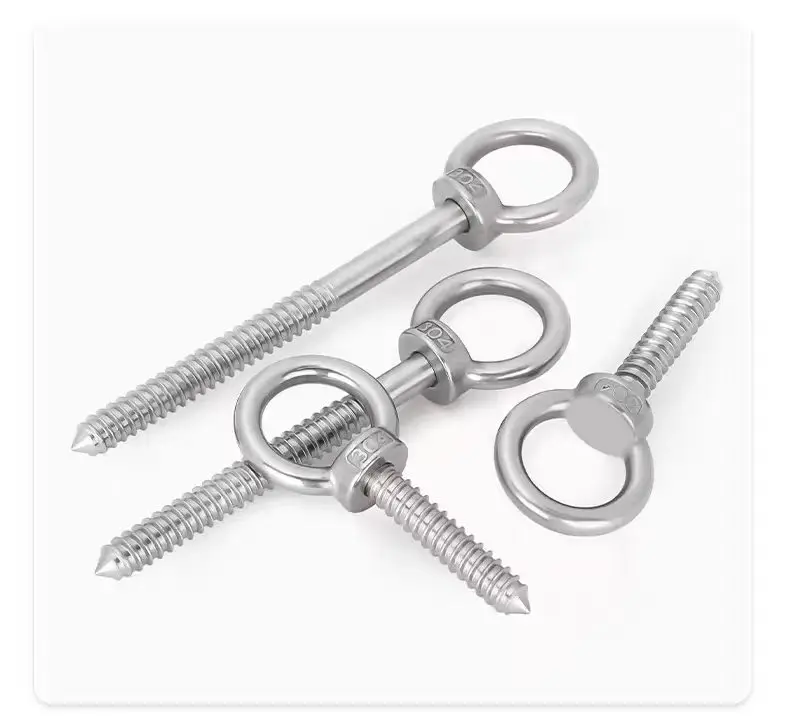 Heavy Duty Stainless Steel Eyelet ScrewHook Self Drilling Screw Eye for Hammock,Lamp, Curtain, Pet Cage Accessories