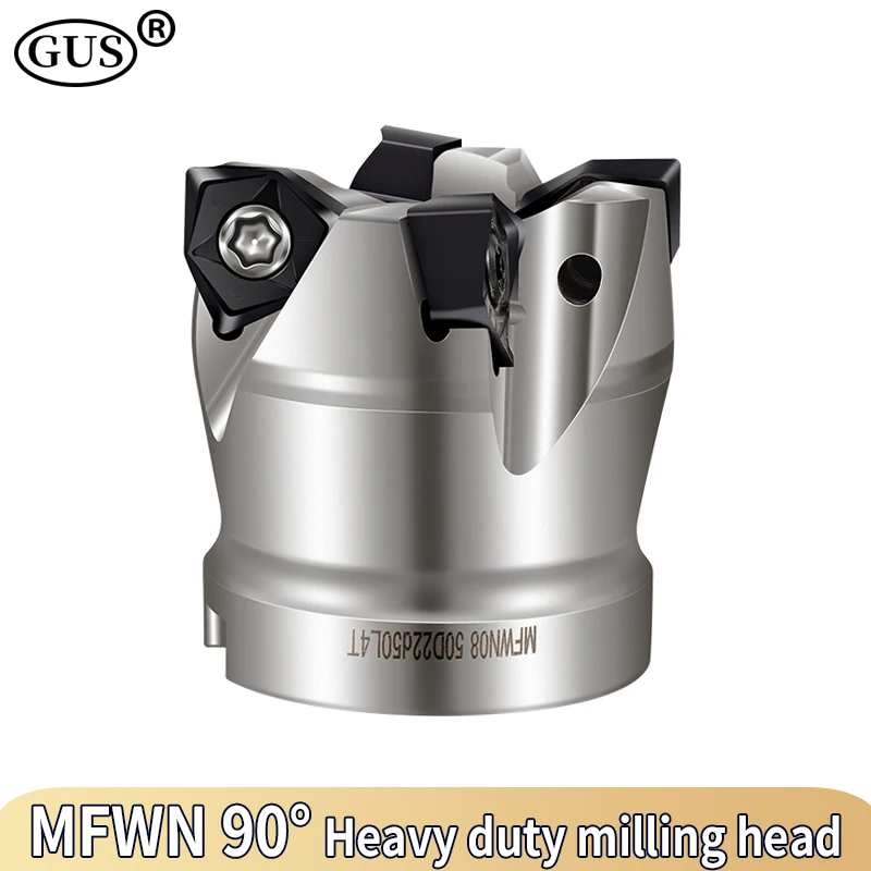 MFWN MFWN90 degrees Heavy Cutting Flat Milling Cutter Head Disk 50 63 80 100 3T 4T 5T 6T 7T for CNC Carbide Insert WNMU080608