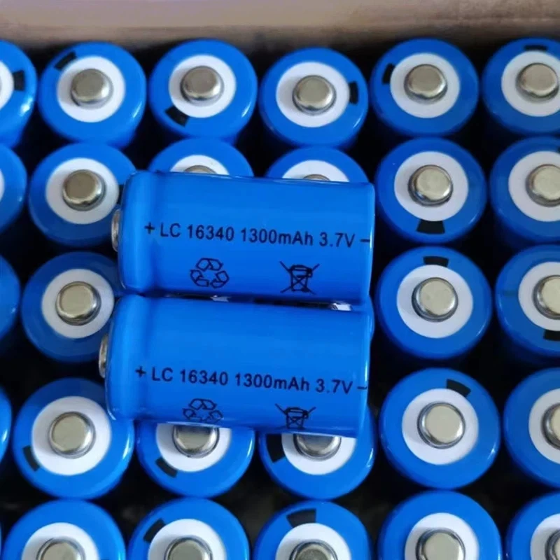 3.7V 1300mAh 16340 CR123A Li-ion Rechargeable Batteries and For LED Flashlight Laser Pen For 16340 CR123A Battery Pilas Bateria