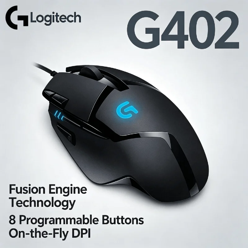

Игровая мышь Logitech G402 Hyperion Fury с оптическим сенсором Fusion Engine 400 IPS, 8 кнопками, легкая, для FPS и MOBA