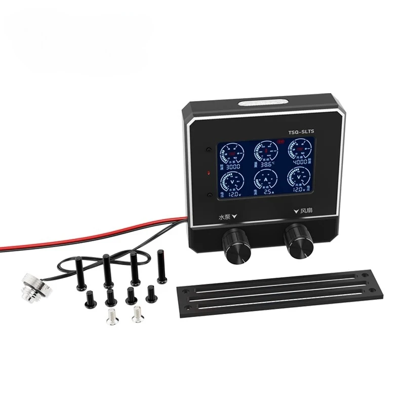 TSQ-SLTS PWM Fan Pump Controller 12-24V Intelligent Speed Adjust Manual Auto 2/3/4 Wire Water Cooling