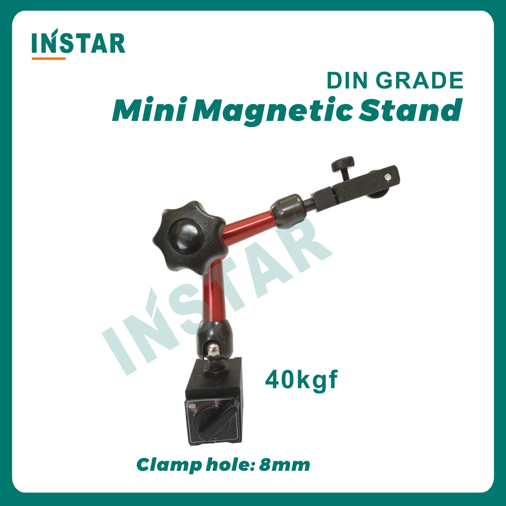 INSTAR Magnetic Stand Mini Model 40kgf Universal Arm Dial Indicator 0-10mm Magnetic Base