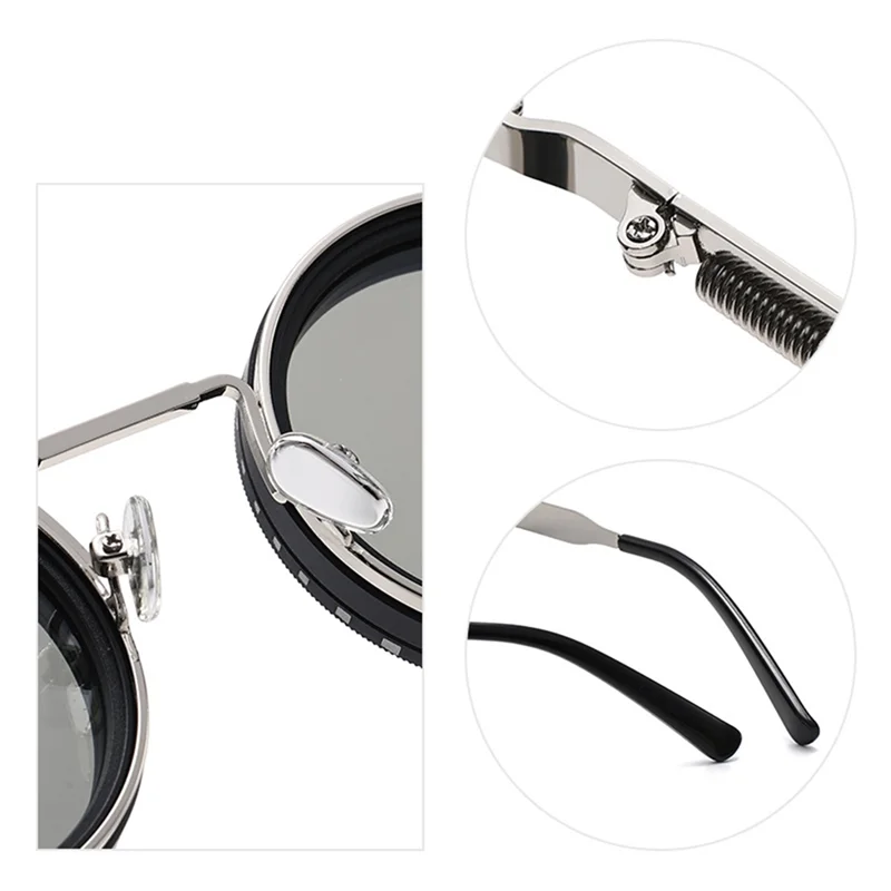 ABVJ-49Mm ND9 Kacamata Hitam Peredupan Dapat Disesuaikan Kacamata Filter Pancing Definisi Tinggi Tahan UV Terpolarisasi Perak