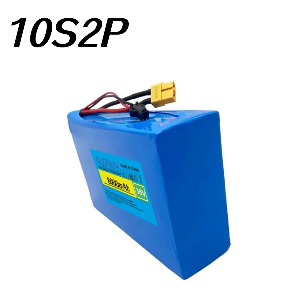

36V 10S2P 8000mAh 18650 lithium battery pack with built-in BMS system, suitable for 42V electric commuting tools and scooters
