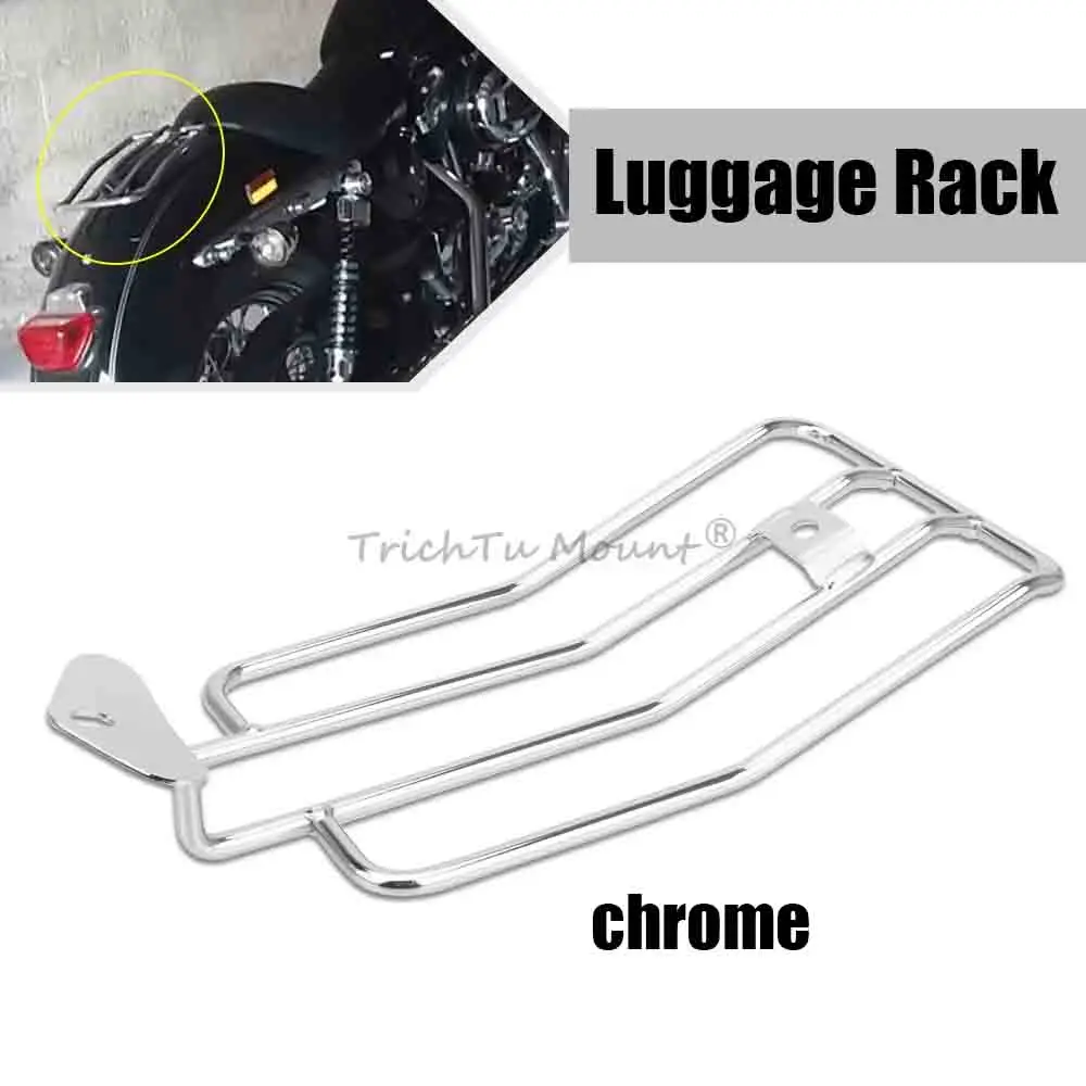 Motorcycle Accessories 1PCS Luggage Rack Chrome Steel Fits For Harley-Davidson Sportster Sport - XL 1200S 1996-2003
