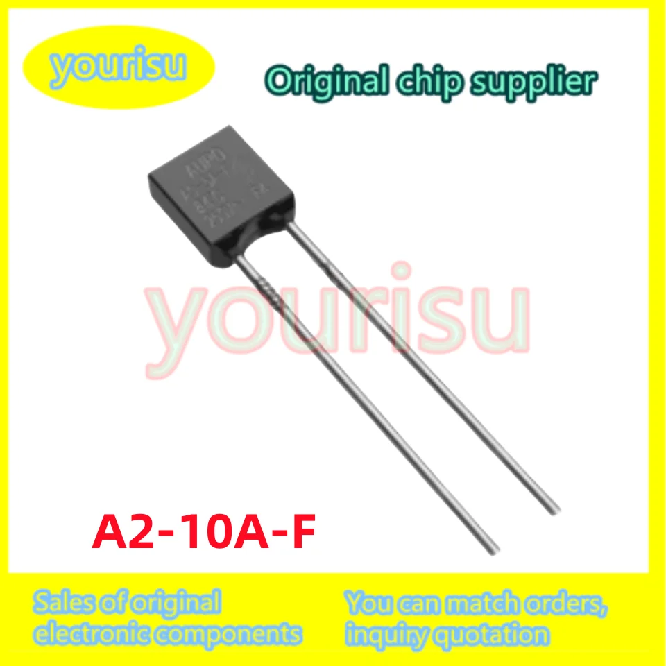 10Pcs/Lot new A2-10A-F A2-10A square temperature fuse 115℃ degree 1A 250V alloy type overheat protection